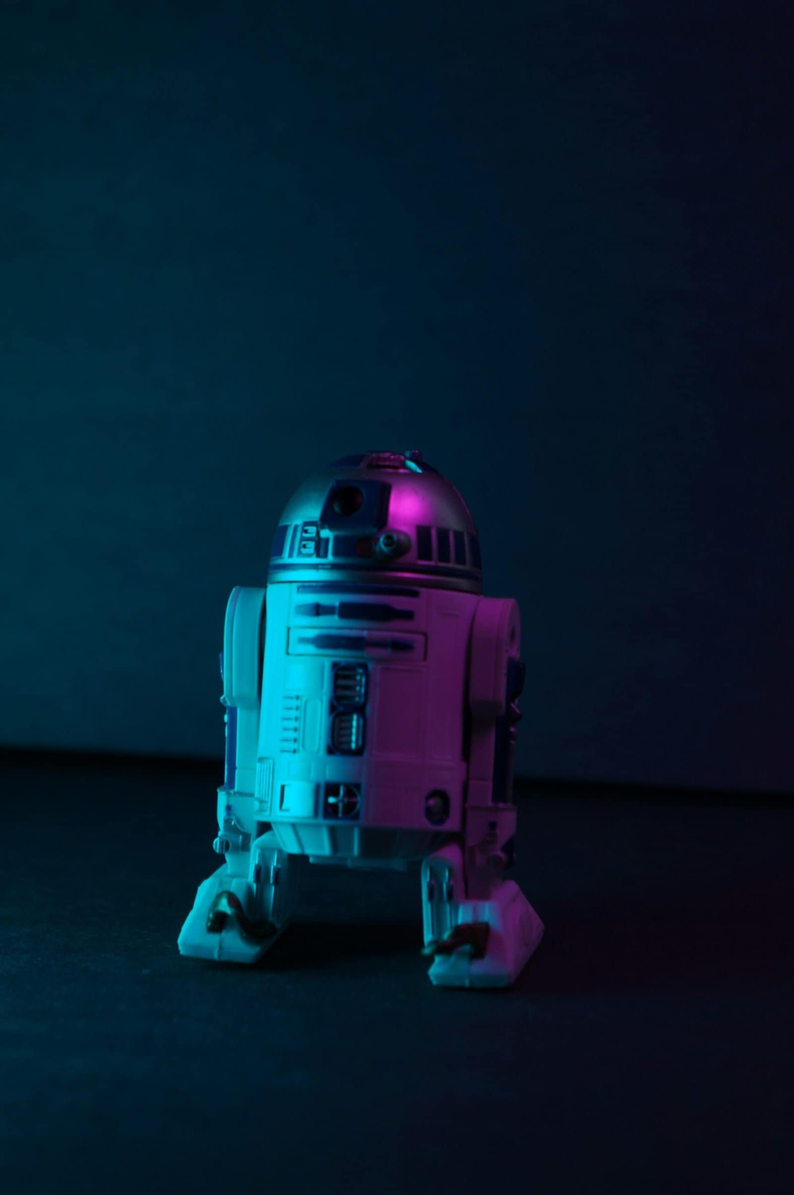 Cute 3D Robot Character with Glowing Blue Eyes