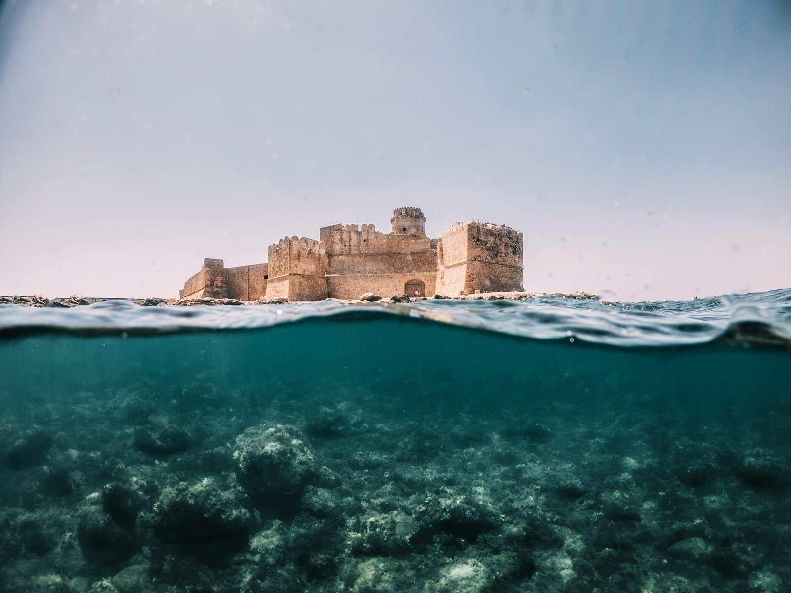 Underwater Kingdom with Glowing Coral Castles