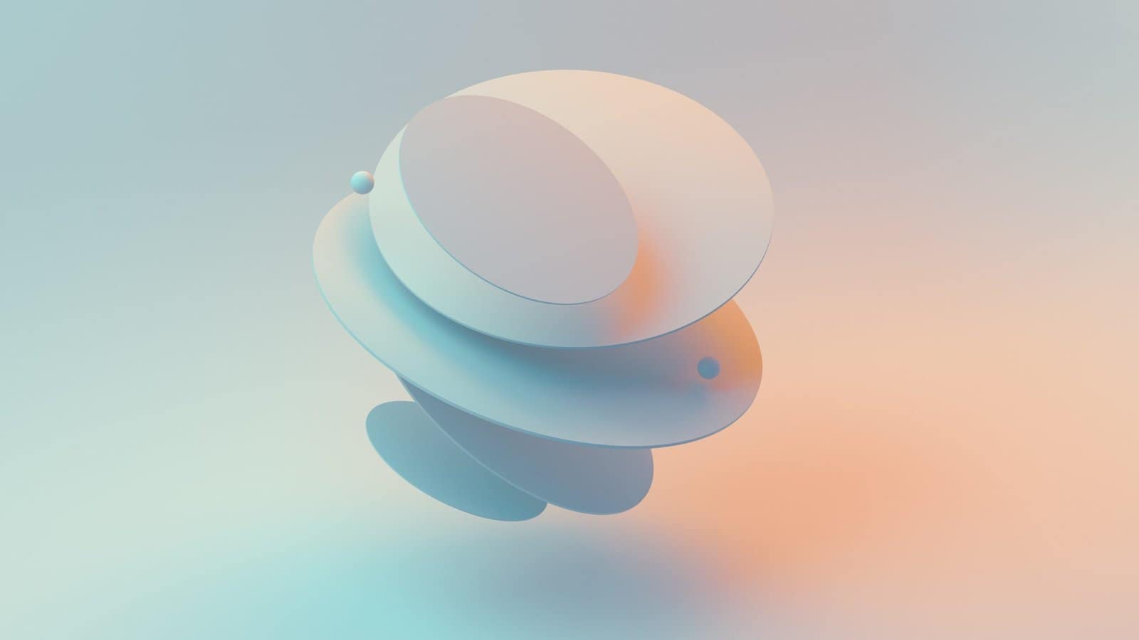 Pastel Gradient Orb 3D Render with a Soft Purple Glow