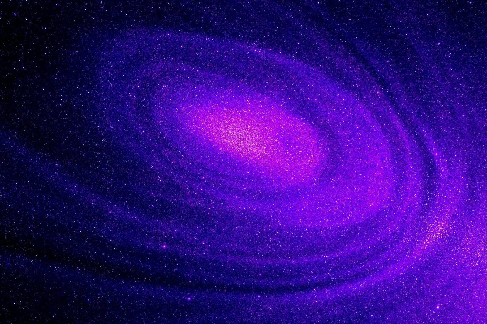 Spiral Galaxy Glowing in Deep Purple Space