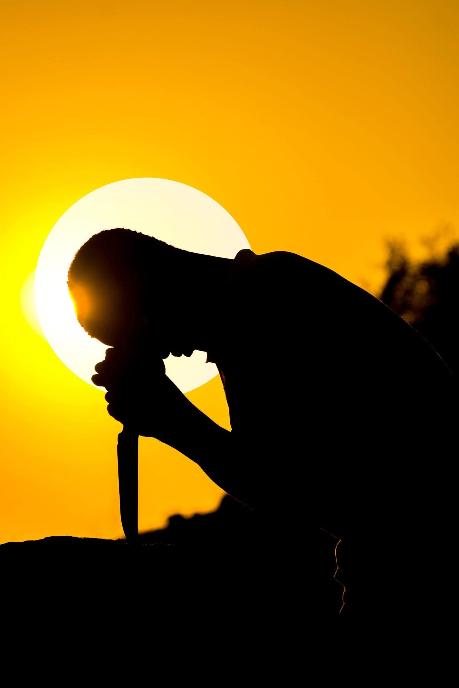 Roronoa Zoro Standing on Ship Deck at Sunset