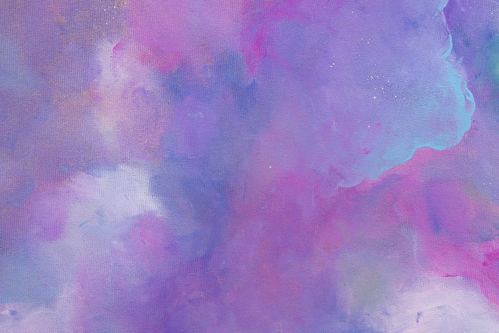 Purple Nebula Clouds in Deep Space