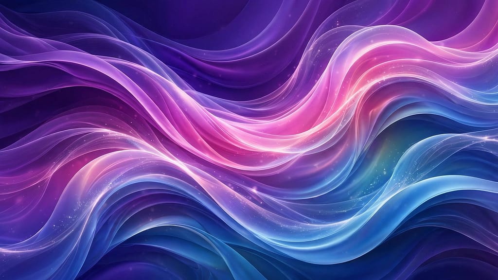 Flowing Gradient Waves in Violet Pink and Blue