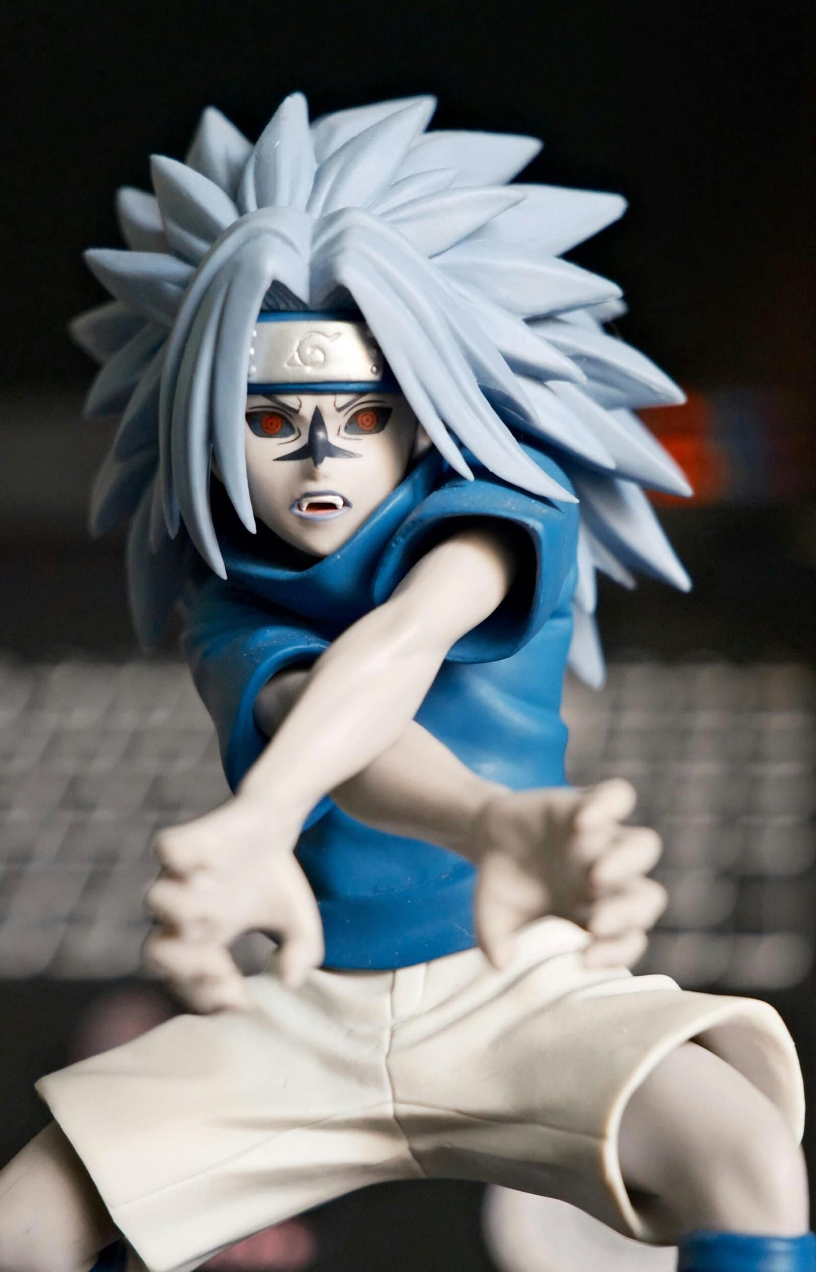 Anime Warrior with Spiky Hair in Dynamic Pose