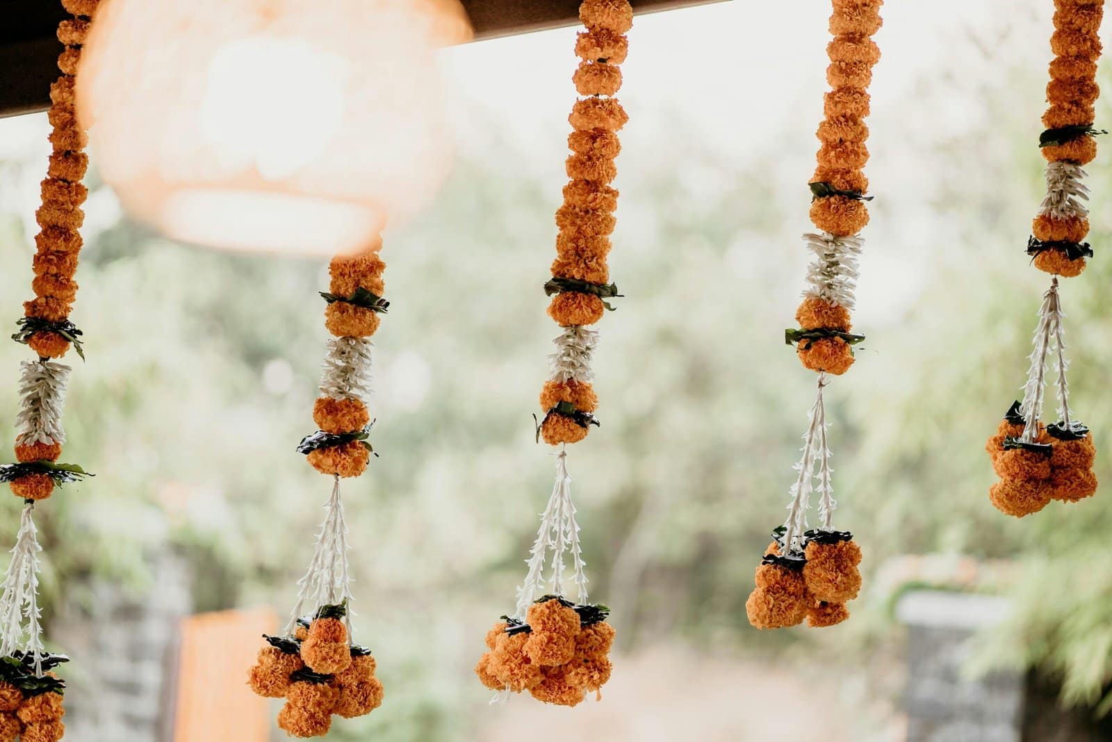 Orange Marigold Flowers in Festival Garland